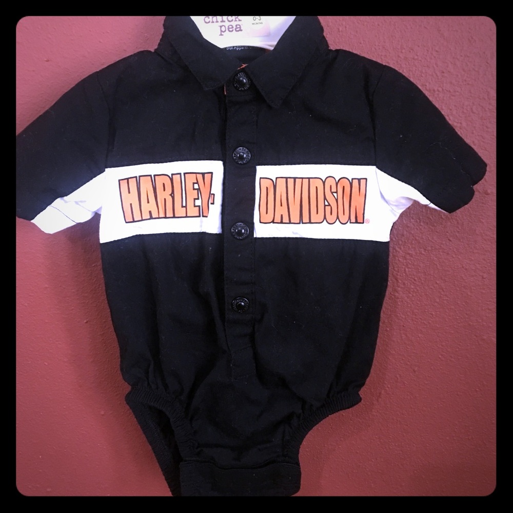 Harley-Davidson Baby Boy's Shop Shirt Creeper.